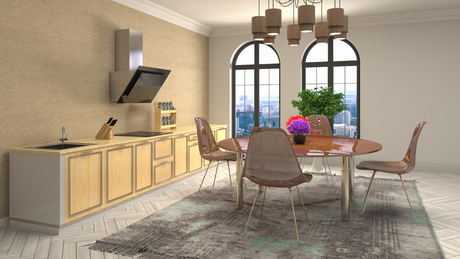 mobilier sur mesure Belgique salon moderne
